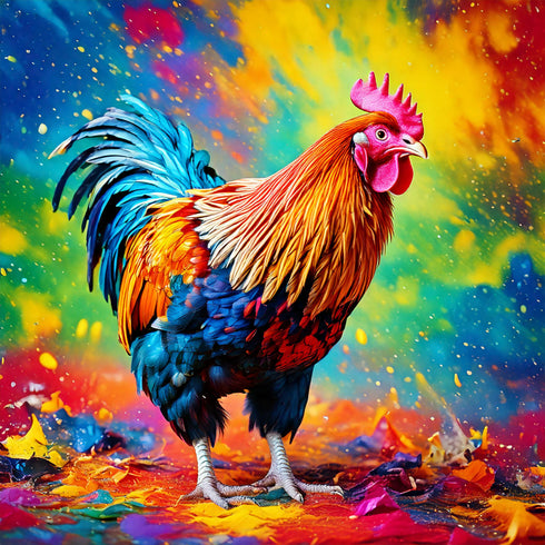 Ricky the Cockerel Art Canvas